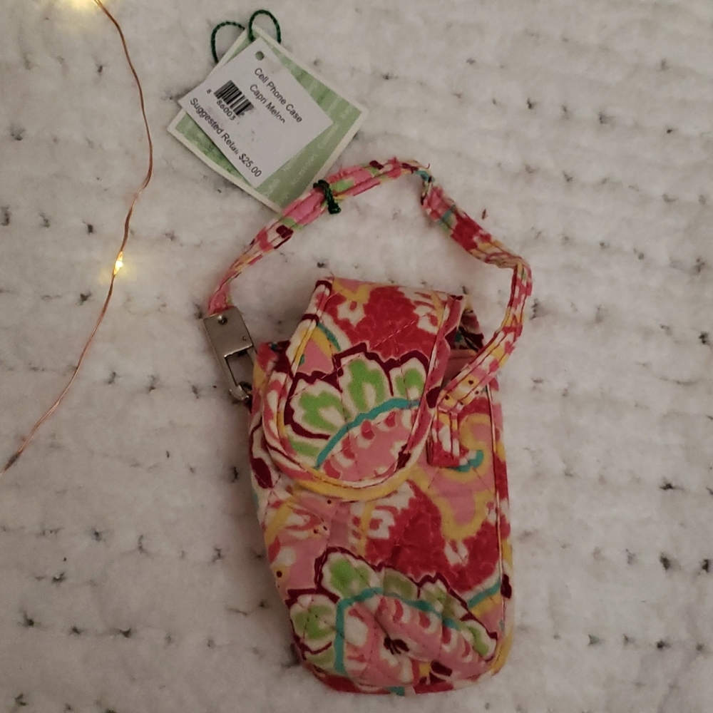 Vera Bradley phone holder in Capri Melon